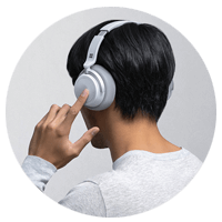 Microsoft Surface Headphones in use