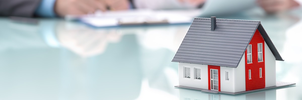 A model house on meeting table