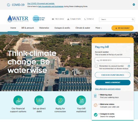 water corp web