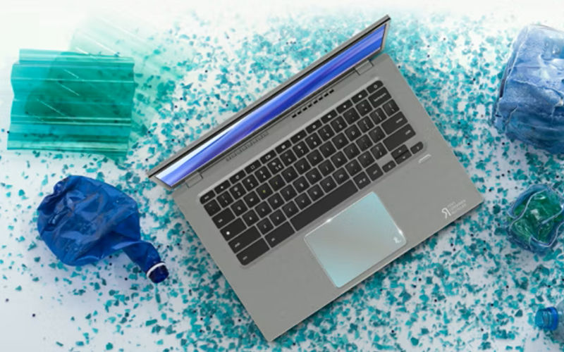 Woman working at datacenter area