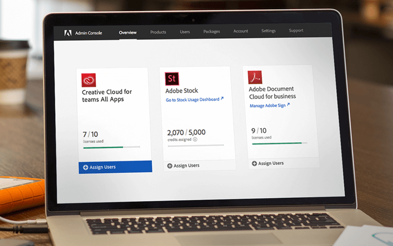 Adobe VIP provides pricing models that fit your needs now and in the future Adobe admin console screenshot