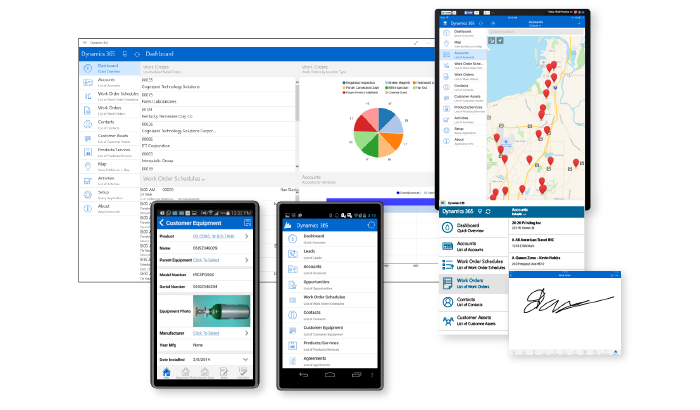 Businesswomen have discussion at desktop computer in office