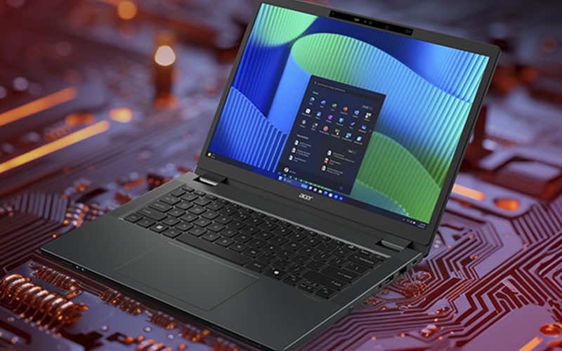 Acer TravelMate P-Series AI-ready laptop Acer laptop featuring chip