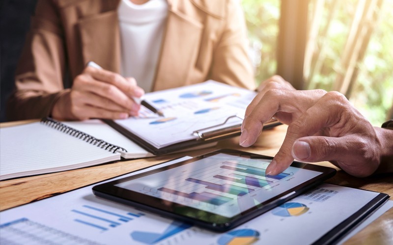 An execution framework you can trust Close up of data on tablet device